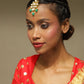 Gold-Polished Green White Kundan-Studded Maang Tikka - Ruby Raang | Swadesiicart