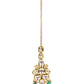 Gold-Polished Green White Kundan-Studded Maang Tikka - Ruby Raang | Swadesiicart