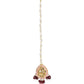 Pink Gold-Polished Kundan Studded Maang Tikka - Ruby Raang | Swadesiicart