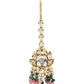 Gold-Toned Kundan Studded Maang Tikka - Ruby Raang | Swadesiicart