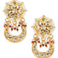 Gold-Toned Contemporary Studs Earrings - Ruby Raang - Swadesiicart