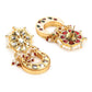 Gold-Toned Contemporary Studs Earrings - Ruby Raang - Swadesiicart