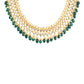 Gold-Polished Green Kundan Studded Brass Necklace - Ruby Raang | Swadesiicart