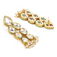Silver Gold-Polished Contemporary Jhumkas Earrings - Ruby Raang - Swadesiicart