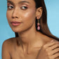 Pink Contemporary Gold-Polished Drop Earrings - Ruby Raang | Swadesiicart