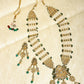 Gold-Polished White Green Kundan Studded Handcrafted Jewellery Set - Ruby Raang - Swadesiicart