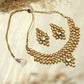 Gold-Polished Kundan Choker With Earring - Ruby Raang | Swadesiicart