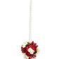Flower Jewellery Gold-Polished Red Floral Jewellery Set - Ruby Raang - Swadesiicart