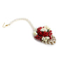 Flower Jewellery Gold-Polished Red Floral Jewellery Set - Ruby Raang - Swadesiicart