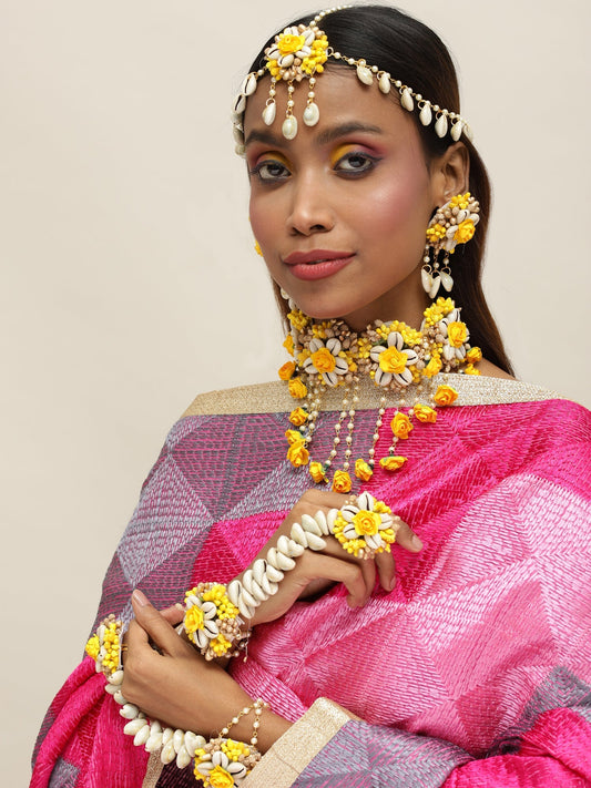 Yellow Gold-Polished Jewellery Set - Ruby Raang - Ruby Raang Studio