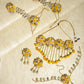 Yellow Gold-Polished Jewellery Set - Ruby Raang - Swadesiicart