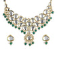 Green White Kundan Choker Jewellery Set - Ruby Raang | Swadesiicart