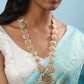 Gold-Toned White Brass Gold-Polished Necklace - Ruby Raang | Swadesiicart