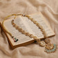 Gold-Toned White Brass Gold-Polished Necklace - Ruby Raang | Swadesiicart