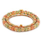 Gold-Polished Green Stone-Studded Beaded Meenakari Bangle - Ruby Raang - Swadesiicart