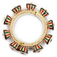 Gold-Polished White Green Stone Studded Meenakari Bangle - Ruby Raang - Swadesiicart