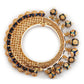 Gold-Polished Navy Blue Navratan Meenakari Bangle - Ruby Raang - Swadesiicart