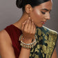Gold-Polished Green Meenakari Bangle - Ruby Raang - Ruby Raang Studio