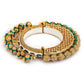 Gold-Polished Green Meenakari Bangle - Ruby Raang - Swadesiicart