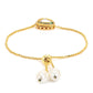 Women's Gold-Toned Brass Gold-Polished Charm Bracelet - Ruby Raang - Swadesiicart