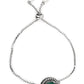 Women's Green Silver-Plated Brass Charm Bracelet - Ruby Raang - Swadesiicart