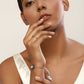 Women's Silver-Toned Brass Handcrafted Silver-Plated Charm Bracelet - Ruby Raang - Ruby Raang Studio