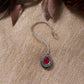 Gold-Polished Maroon White Kundan Stone -Studded Maang Tikka - Ruby Raang | Swadesiicart