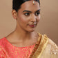 Gold-Polished White Kundan-Studded Maang Tikka - Ruby Raang | Swadesiicart