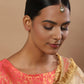 White Gold-Toned Plated Kundan-Studded Pearl Beaded Maang Tikka - Ruby Raang | Swadesiicart