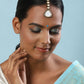 Silver-Plated Kundan Maang Tikka - Ruby Raang | Swadesiicart