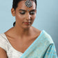 Silver-Plated White Kundan-Studded Maang Tikka - Ruby Raang | Swadesiicart