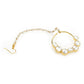 Gold-Polished White Kundan-Studded Nose Ring With Chain - Ruby Raang | Swadesiicart