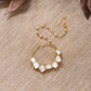 Gold-Polished White Kundan-Studded Nose Ring With Chain - Ruby Raang | Swadesiicart