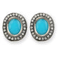 Blue Circular Studs Earrings - Ruby Raang | Swadesiicart