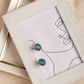 Blue Circular Studs Earrings - Ruby Raang | Swadesiicart