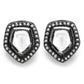 Silver-Plated Geometric Kundan Studs Earrings - Ruby Raang - Swadesiicart