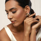 Gold-Polished Teardrop Kundan Studs Earrings - Ruby Raang - Swadesiicart