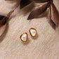 Red Circular Studs Earrings - Ruby Raang - Ruby Raang Studio