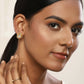 Gold-Polished Triangular Studs Earrings - Ruby Raang - Swadesiicart