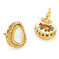 Gold-Polished Triangular Studs Earrings - Ruby Raang - Swadesiicart