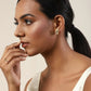 Gold-Polished Triangular Kundan Studded Studs Earrings - Ruby Raang - Swadesiicart