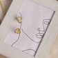 Gold-Polished Triangular Kundan Studded Studs Earrings - Ruby Raang - Ruby Raang Studio