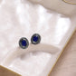 Silver-Plated Oval Kundan Studs Earrings - Ruby Raang - Ruby Raang Studio