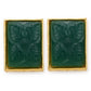 Green Square Studs Earrings - Ruby Raang - Swadesiicart