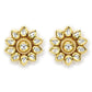 Gold-Toned Circular Studs Earrings - Ruby Raang - Swadesiicart