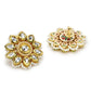 Gold-Toned Circular Studs Earrings - Ruby Raang - Swadesiicart