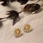 Gold-Toned Circular Studs Earrings - Ruby Raang - Ruby Raang Studio
