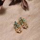Gold-Toned Leaf Shaped Studs Earrings - Ruby Raang - Ruby Raang Studio