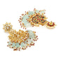 Gold-Polished Classic Kundan Studded Chandbalis Earrings - Ruby Raang - Swadesiicart