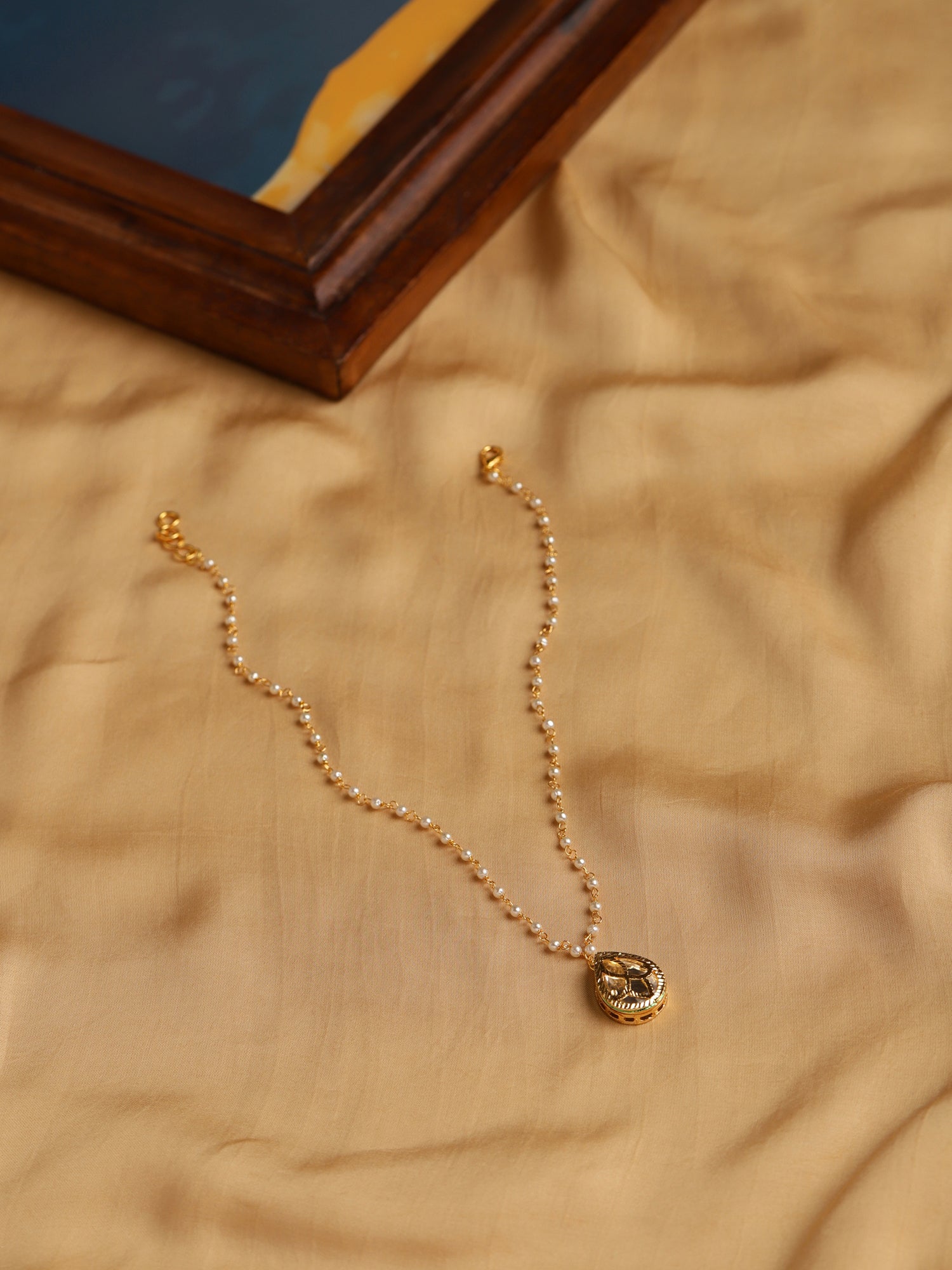 Women's Gold-Polished Chain Necklace - Ruby Raang | Swadesiicart